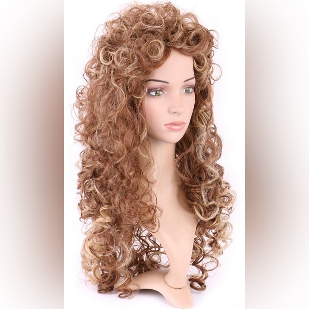 Fluffy Long Hair Blonde Wig - Picture 3 of 10